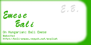 emese bali business card